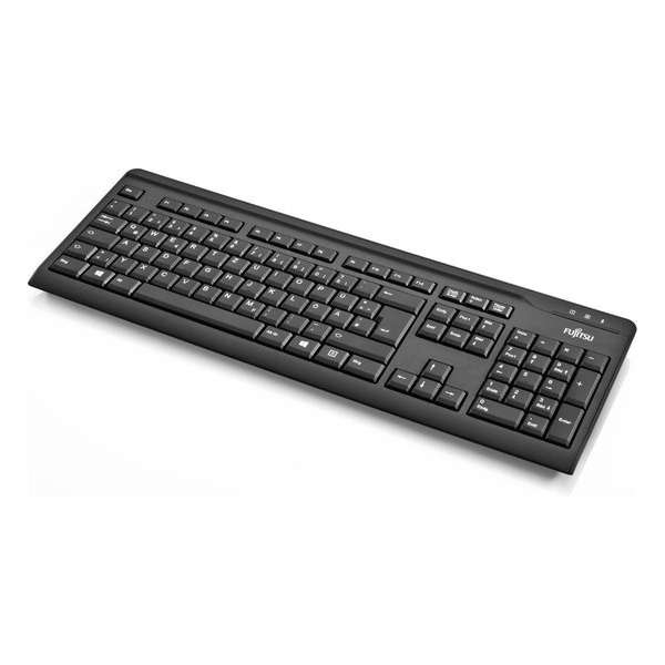 Fujitsu KB410 toetsenbord USB QWERTY Scandinavisch Zwart