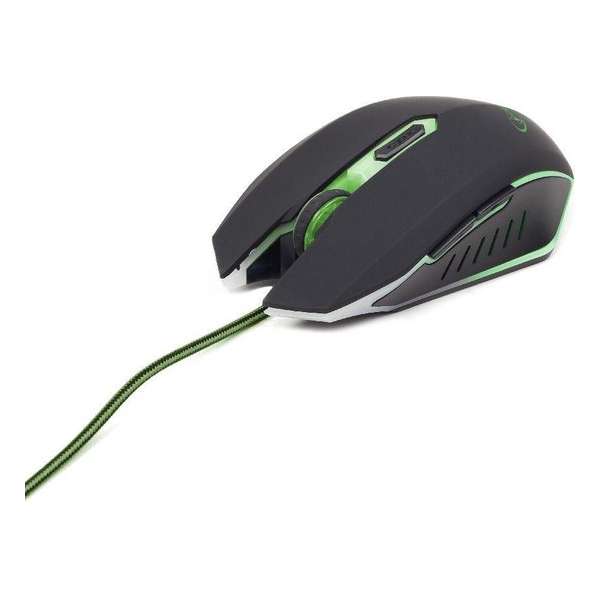 Gembird MUSG-001-G - Gaming muis, zwart/groen