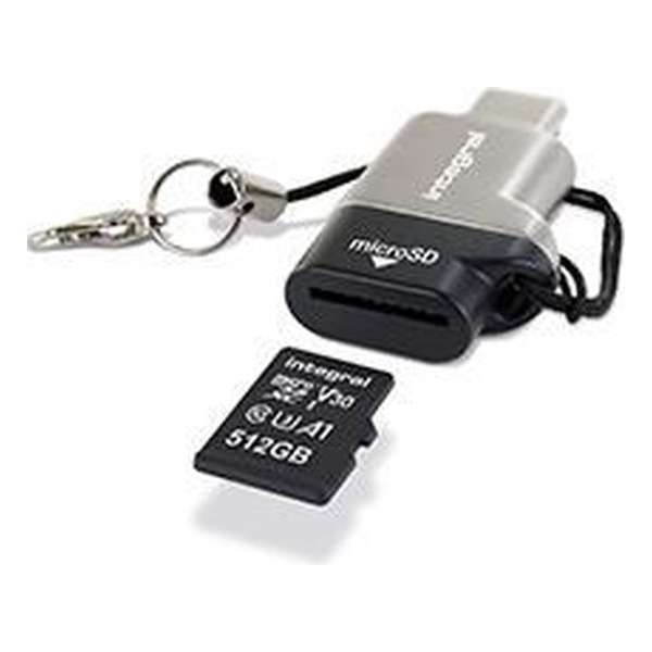 Integral INCRUSB3.0CMSD geheugenkaartlezer Zwart, Zilver USB 3.0 (3.1 Gen 1) Type-C
