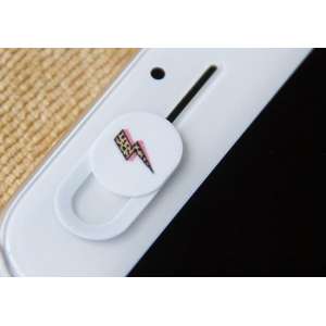 IN-VI® DESIGN - LIGHTNING // 2-pack // wit // webcamcover privacy protect slide webcam cover