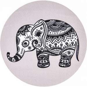 Moodadventures | Computer Accessoires | Muismat Rond Olifant India | 20 x 20 cm.