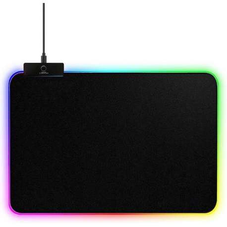 Muismat Gaming RGB | Muismatten LED-Verlichting | RGB Mousepad Antislip | Gaming Muismat XXL | 35 x 25 CM