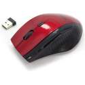 Draadloze 2.4 GHz 800 - 1600 DPI optische USB Muis met Mini ontvanger  Plug-en-Play  werkafstand tot 10 meter (rood)
