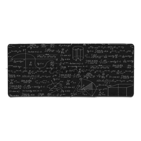 Muismat XL Wiskunde Zwart 80x30 cm - Anti-Slip Gaming Mousepad - Thuiswerken