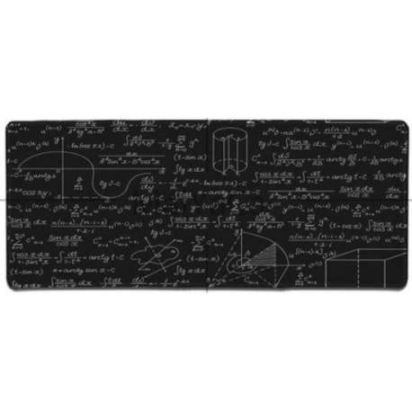 Muismat XL Wiskunde Zwart 80x30 cm - Anti-Slip Gaming Mousepad - Thuiswerken