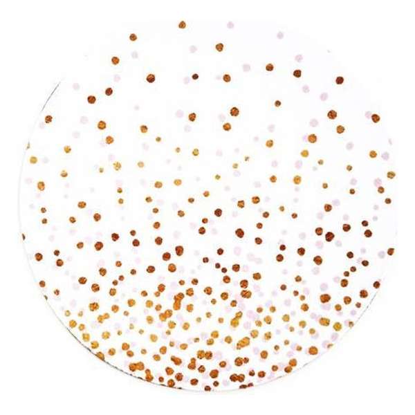 Moodadventures | Muismatten |Muismat Rond Pink and Gold Dots | Rubber | 20x20 cm. Moodadventures | Muismatten |Muismat Rond Pink and Gold Dots | Rubber | 20x20 cm.