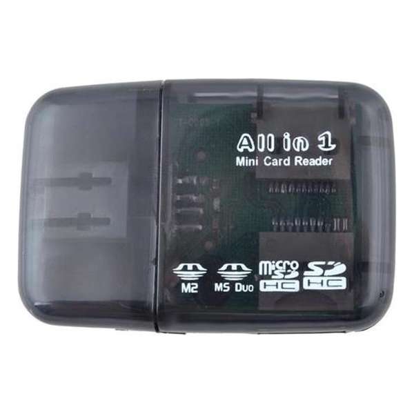 All In One USB 2.0 Geheugenkaartlezer MS/TF/M2/MMC(micro)SD Kaartlezer Hub Adapter - Externe Memory Card Kaart Reader - PC & Mac