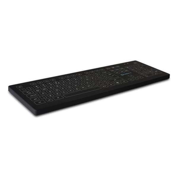 Purekeys full size wireless hygiënisch medisch toetsenbord zwart