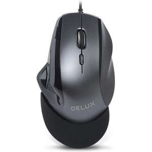Delux M910BU Ergonomische Gaming Muis - gewichten - 4000 DPI - 1000hz Polling Rate  - Programmeerbaar