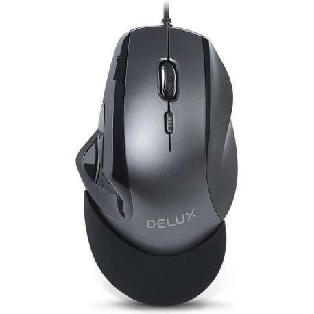 Delux M910BU Ergonomische Gaming Muis - gewichten - 4000 DPI - 1000hz Polling Rate  - Programmeerbaar