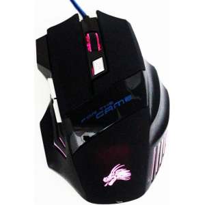 V1 5500 DPI Game Muis 7D met LED verlichting 7 veranderende kleuren