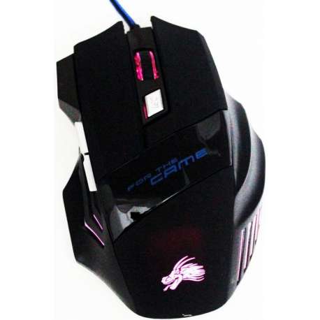V1 5500 DPI Game Muis 7D met LED verlichting 7 veranderende kleuren
