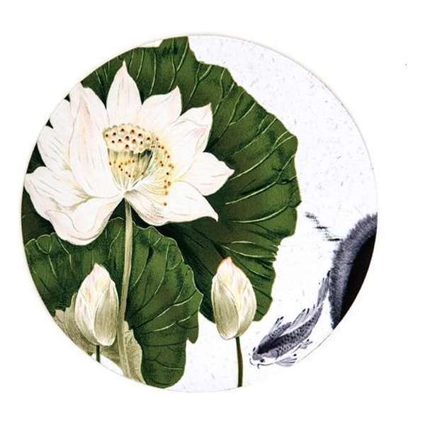 Moodadventures | Muismatten | Muismat Rond Waterlelie | 20x20 cm. Moodadventures | Muismatten | Muismat Rond Waterlelie | 20x20 cm.