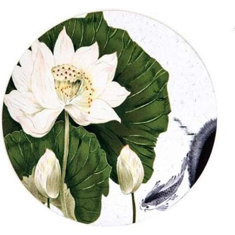 Moodadventures | Muismatten | Muismat Rond Waterlelie | 20x20 cm.