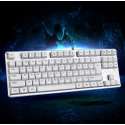 AULA F2012 Aannemer Serie 87 Toetsen USB Bedraad Mechanisch Gaming Keyboard (Wit)