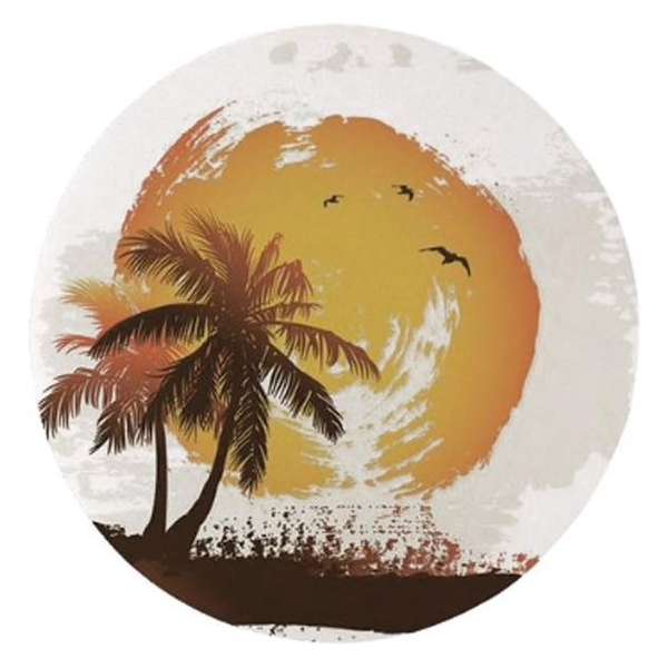 Muismat Sunset Rond | Mousepad Rubber