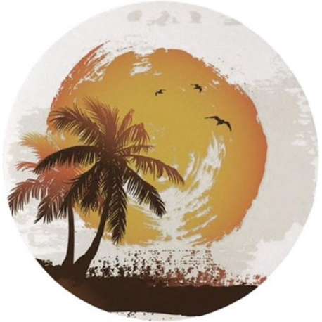Muismat Sunset Rond | Mousepad Rubber
