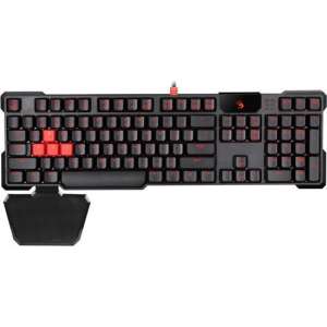 Gembird Bloody USB QWERTY Amerikaans Engels Zwart, Rood