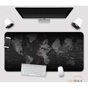 SUPER Grote Muismat 80x30| Gaming Muismat | Mousepad | Pro Muismat XXL | Antislip | Desktop Mat | Wereldkaart | Computer Mat