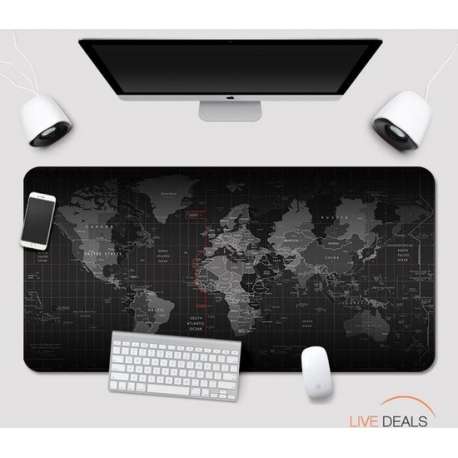 SUPER Grote Muismat 80x30| Gaming Muismat | Mousepad | Pro Muismat XXL | Antislip | Desktop Mat | Wereldkaart | Computer Mat