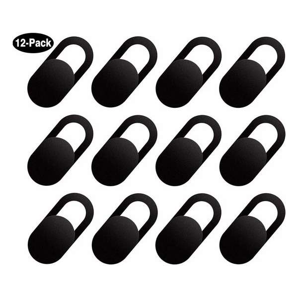 Webcam Cover - Privacy schuifje - Geschikt voor Macbook, Laptop en Tablet - Zwart - 12 stuks Webcam Cover - Privacy schuifje - Geschikt voor Macbook, Laptop en Tablet - Zwart - 12 stuks