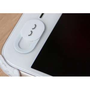 IN-VI® DESIGN - LASHES  // 2-pack // wit // webcamcover privacy protect slide webcam cover
