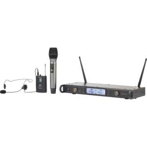 Draadloze microfoonset met headset Renkforce BM-7200