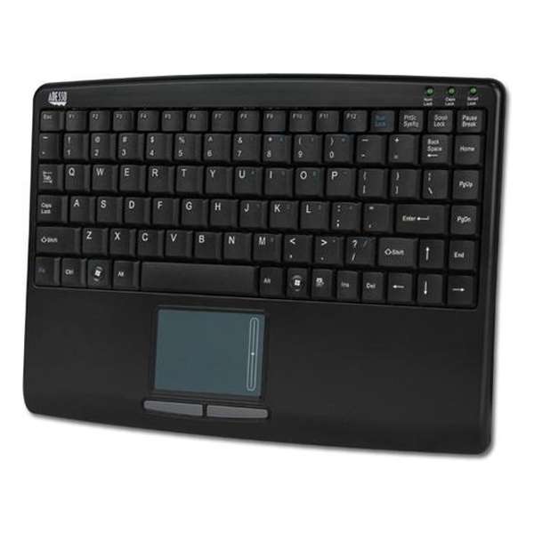 Adesso SlimTouch 410 toetsenbord USB QWERTY Amerikaans Engels Zwart