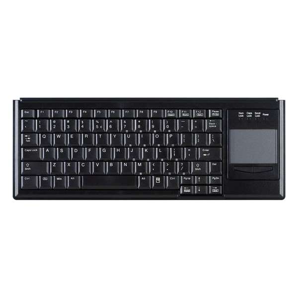 Active Key AK-4400-GU-B/US Toetsenbord USB QWERTY, US-Engels, Windows Zwart Touch-oppervlak, Muisknoppen