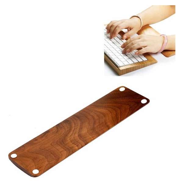 SamDi Walnoot Houten polssteun Ondersteuning / Hand Pad-toetsenbord voor pc-toetsenbord (bruin) SamDi Walnoot Houten polssteun Ondersteuning / Hand Pad-toetsenbord voor pc-toetsenbord (bruin)