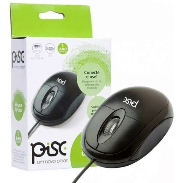 Pisc USB Muis met kabel Bedraad voor notebook, pc, Mac, laptop, computer / Windows - zwart Pisc USB Muis met kabel Bedraad voor notebook, pc, Mac, laptop, computer / Windows - zwart