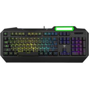 T-DAGGER GUNBOAT - Toetsenbord Gaming - Membraam - Rainbow Verlichting - Bedraad - QWERTY