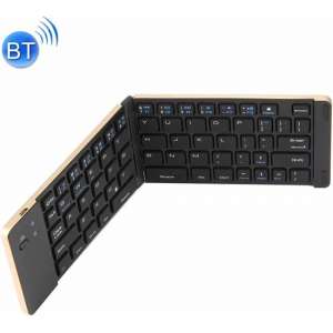 F66 opvouwbaar Bluetooth draadloos toetsenbord met 66 toetsen, ondersteuning voor Android / Windows / iOS (goud)