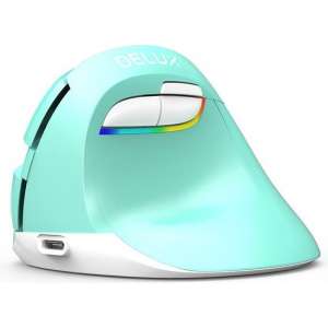 Delux M618 Mini/Medium - Mintgroen - Draadloos (2,4ghz + Bluetooth) + oplaadbare accu