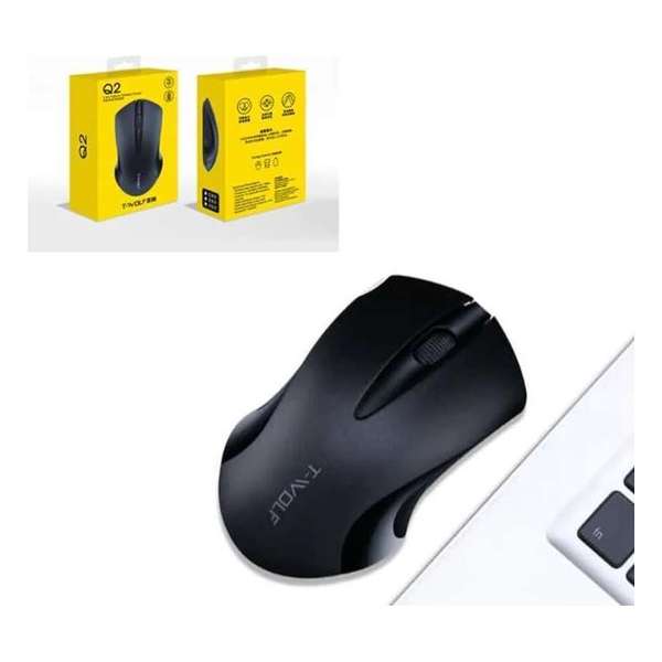 T-WOLF Q2 | Draadloze muis | 1600 DPI | 2.4Ghz | 10 meter