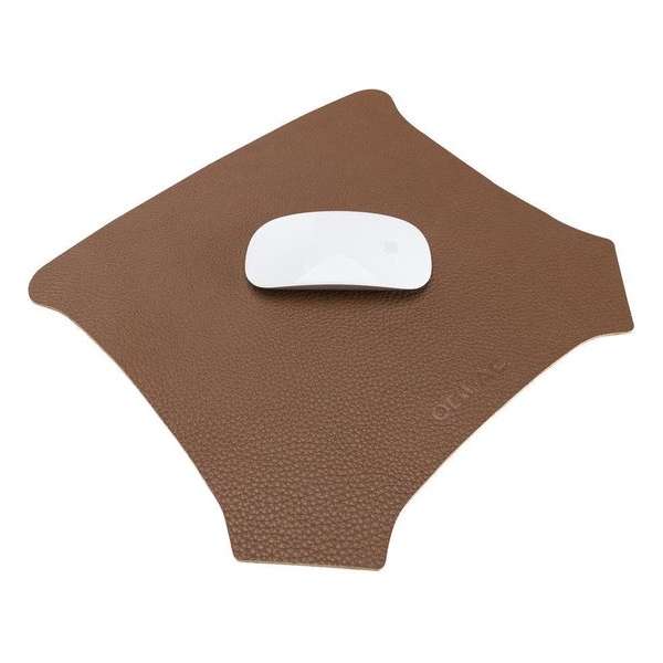 Oblac ® Leren muismat - 30 x 28 cm - Cognac bruin volledig kalfsleer - Handgemaakt door ambachtslieden Oblac ® Leren muismat - 30 x 28 cm - Cognac bruin volledig kalfsleer - Handgemaakt door ambachtslieden