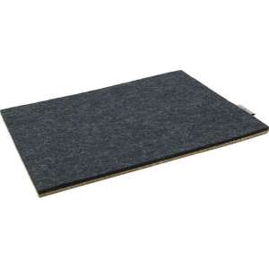Minimalistische, ecologische muismat van 100% wol vilt en kurk. ZWART
