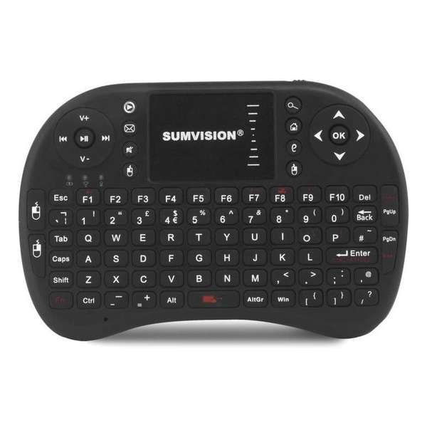 Sumvision Nico draadloos toetsenbord + muis multimedia touchpad zwart
