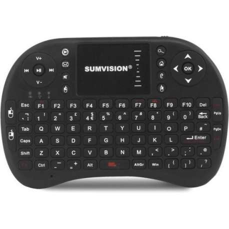 Sumvision Nico draadloos toetsenbord + muis multimedia touchpad zwart
