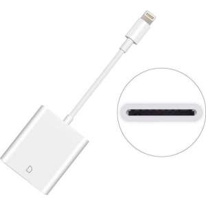 DrPhone Lightning SD Card Reader - SD Kaart lezer - OTG Data Kabel  - SD & SDHC - Wit