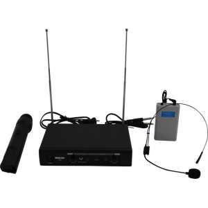 Draadloze microfoon set hand en headset