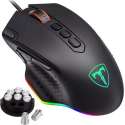 T-Dagger Force Muis + Muismat | Optische Muis | Game Muis Bedraad |MOBA+MMO | 12000 DPI | RGB