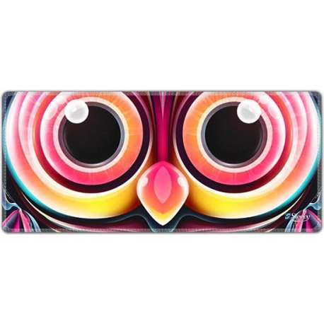 Muismat xxl gaming artistieke uil 90 x 40 cm - Sleevy