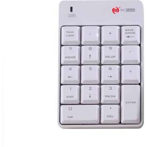 SK-51AG 2 in 1 2.4G USB Numeriek Draadloos Toetsenbord & Mini Calculator Laptop Desktop PC (Wit)