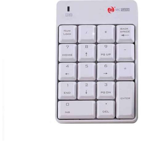 SK-51AG 2 in 1 2.4G USB Numeriek Draadloos Toetsenbord & Mini Calculator Laptop Desktop PC (Wit)