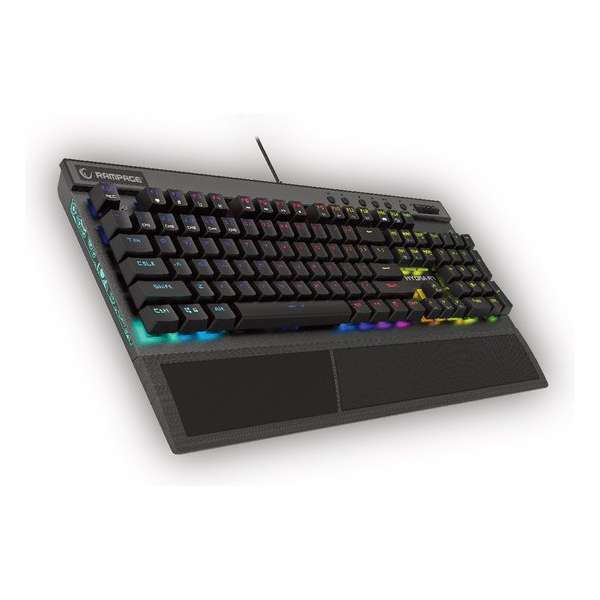 Rampage Hydra R7 Mechanisch Gaming Toetsenbord met polssteun  - RGB - Optische Switch- US Layout