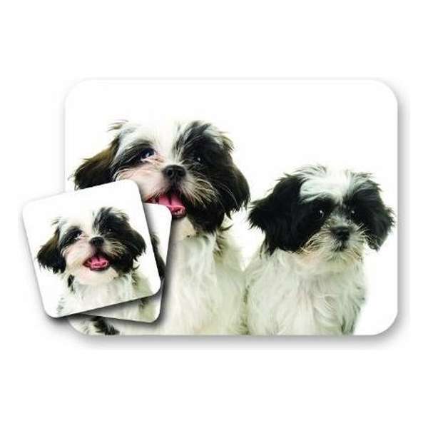 Little Gifts Shih Tzu - Muismat Met Twee Onderzetters