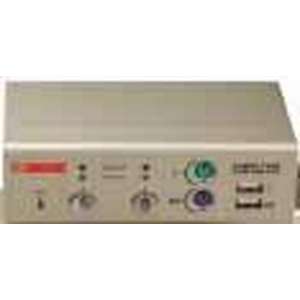 Longshine KVM-switches KVM Switch, 2x port, PS2/USB, 2x Cable