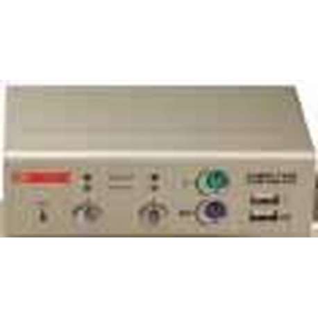 Longshine KVM-switches KVM Switch, 2x port, PS2/USB, 2x Cable