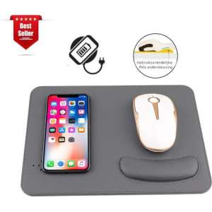Multipad muismat | Muismat met polssteun | Anti slip | Mousepad | Muismat gaming | Thuiswerken | Grijs